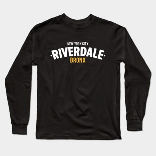 Riverdale Bronx Typography T-Shirt Long Sleeve T-Shirt